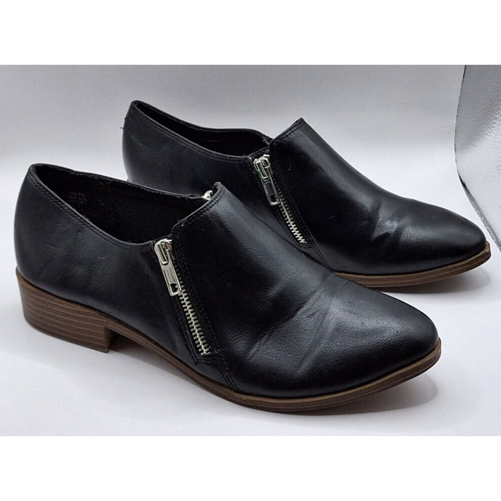 American Eagle Boots Women sz 8 Outfitters Dara Ankle Booties Double Zip Black